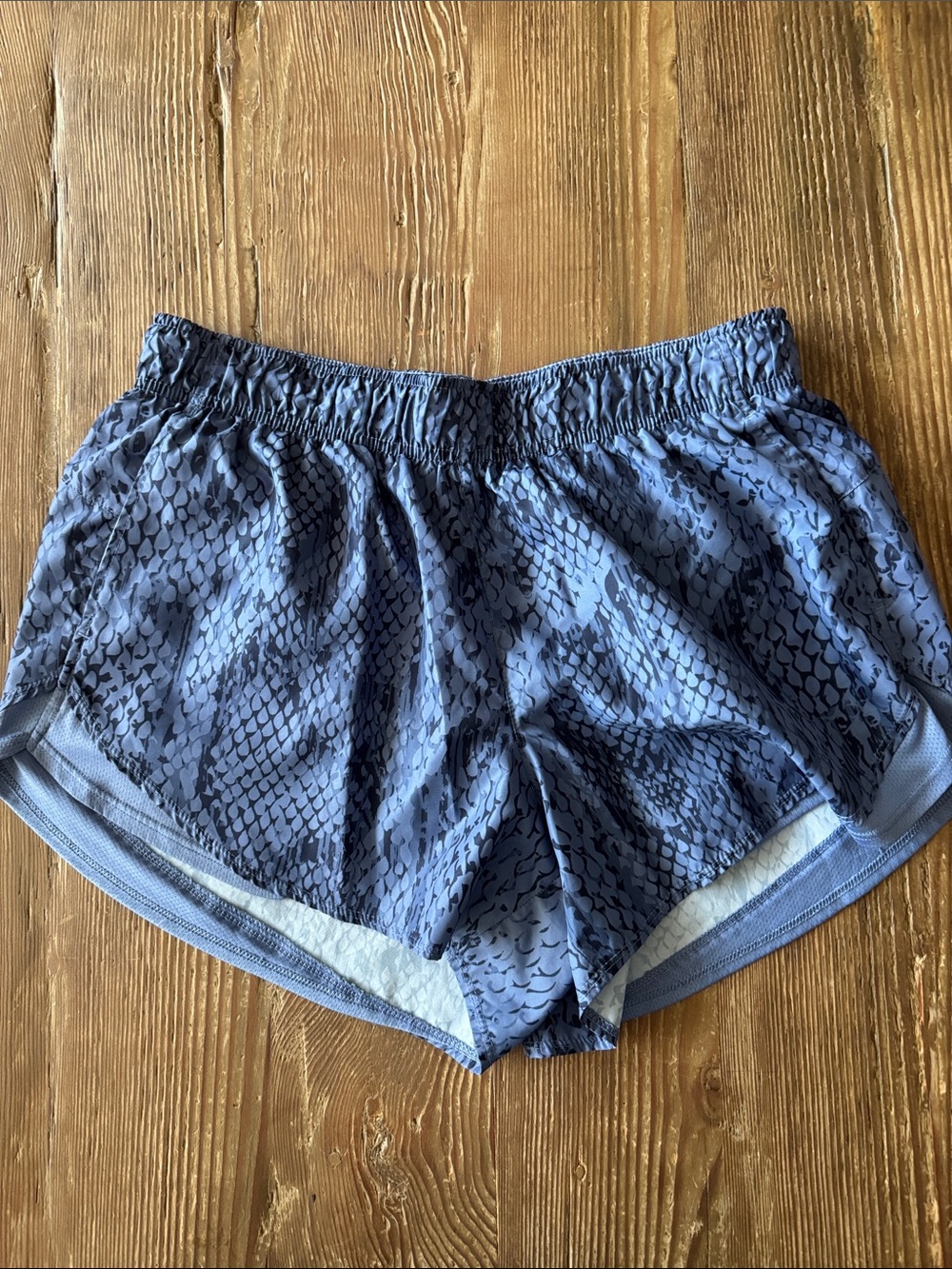 Athletic Works Slate Blue Printed Women's Athletic Shorts